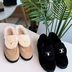CHANEL Quilted CC Loafer Winter Shoes