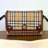 Burberry Check-Pattern Top Handle Bag