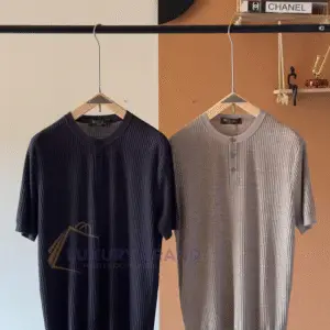 Loro Piana Retro Henley Knitted T-shirt