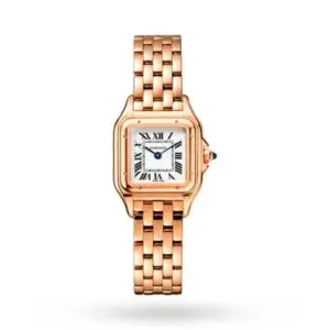 Replica Cartier Panthère de Cartier Women Quartz Silver 18ct Rose Gold Watch WGPN0006