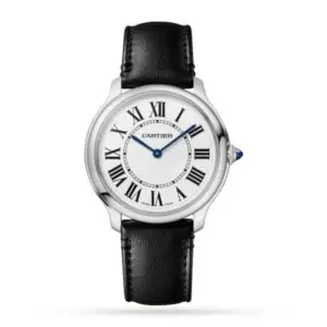 Replica Cartier Ronde Must Men Quartz Silver Calf Watch WSRN0031