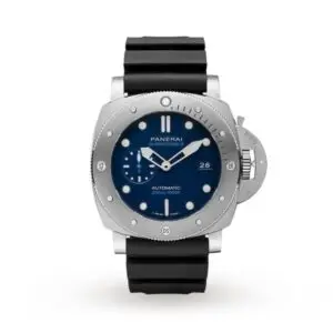 Replica Panerai Submersible Men Automatic Blue Rubber Watch PAM00692